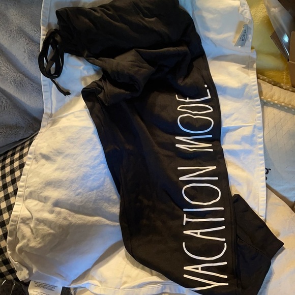 COPY - Rae Dunn “Vacation Mode” Joggers w/pkts - so soft - Picture 1 of 4